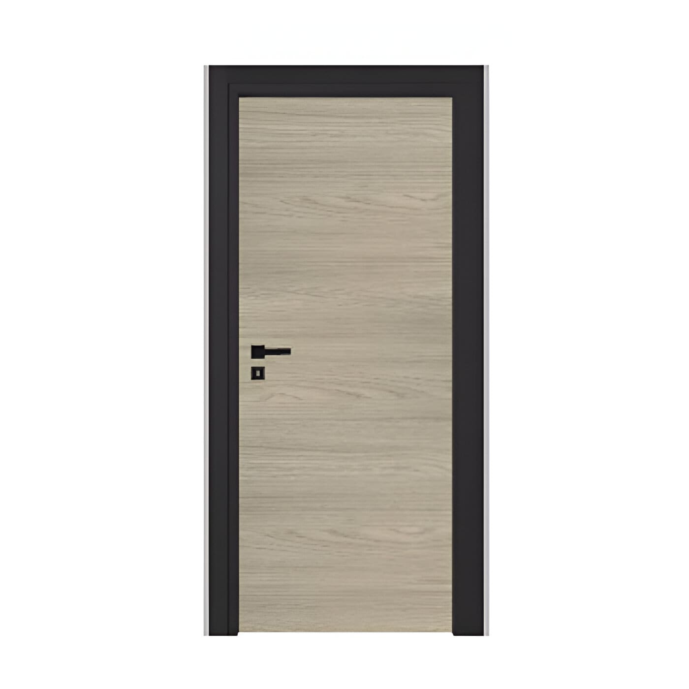 Porta interna Industrial effetto rovere grigio con telaio nero