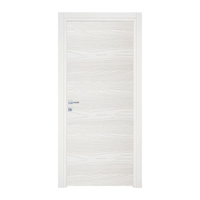 Porta interna in laminato bianco con venatura a onde